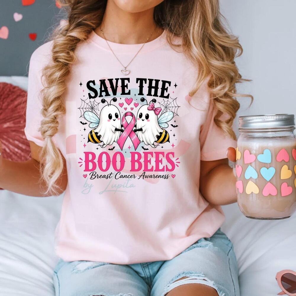 Save The Boo Bees  Awareness T-Shirt Ghost Bee  Halloween